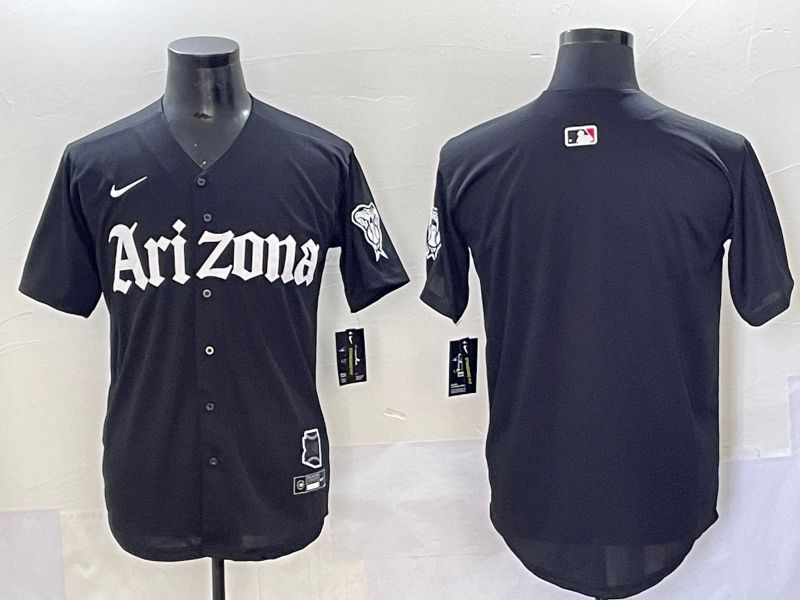 Men 2025 Arizona Diamondback Blank Black Five generations Joint Name Nike MLB Jersey style 1->kansas city royals->MLB Jersey